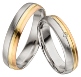 Linden Trauringe / Eheringe Oftringen in Tricolor - 1168/1169